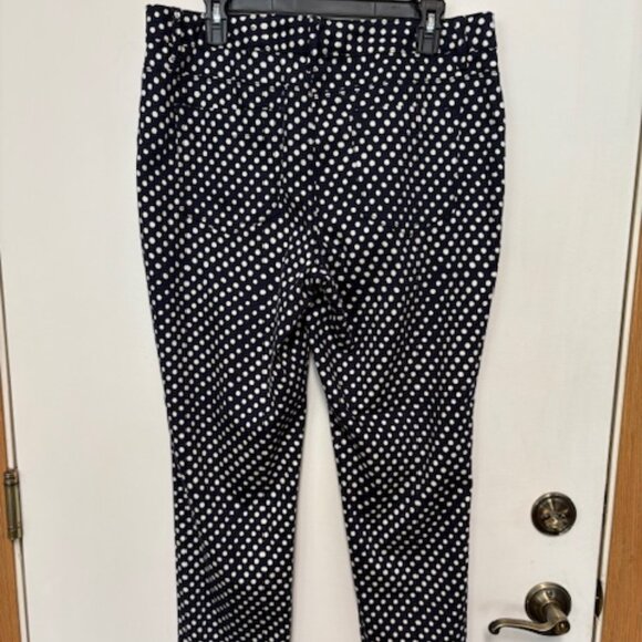COLDWATER CREEK NAVY W/WHITE POLKA-DOTS STRAIGHT LEG JEANS. SZ. 14 - Picture 4 of 4